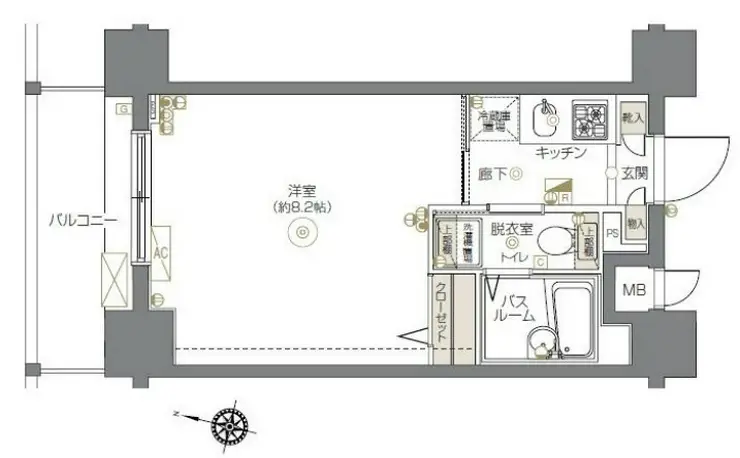エルミタージュ横濱阪東橋 6階階 間取り