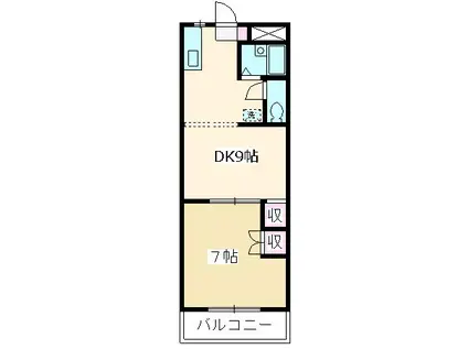 レジデンスダイゴ(1DK/1階)の間取り写真