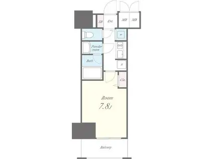 セイワパレス丸の内駅前プレミア(1K/15階)の間取り写真