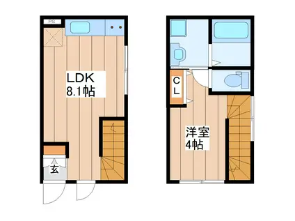 HAUOLI(1LDK/1階)の間取り写真