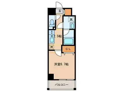 フレンシアノイエ成増(1K/5階)の間取り写真