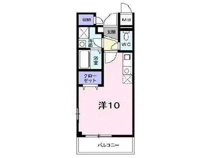 ＪＲ東北本線 矢吹駅 徒歩5分 2階建 築24年(ワンルーム/2階)の間取り写真