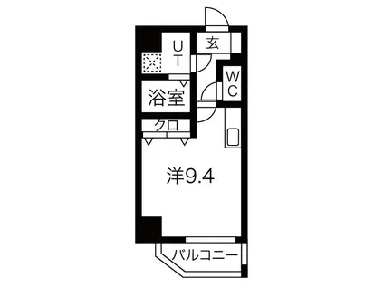 シェモア泉(ワンルーム/7階)の間取り写真