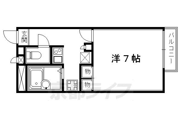 レオパレスHM(1K/2階)の間取り写真