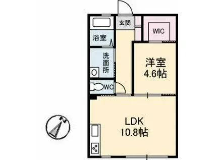 パル メゾン B(1LDK/1階)の間取り写真