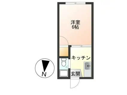 クラウンハイツ(1K/1階)の間取り写真