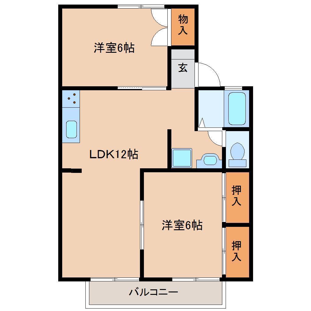 ファーストコーポ八千代(2LDK/1階)の間取り写真