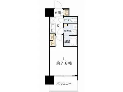 エスキュート梅田・中崎町(1K/5階)の間取り写真