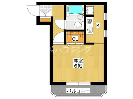 プライムハイツ(ワンルーム/1階)の間取り写真