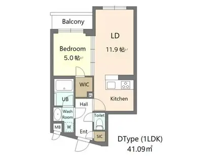 アリビス新江古田(1LDK/3階)の間取り写真