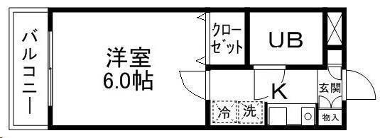 プチレジョン柏木(1K/3階)の間取り写真