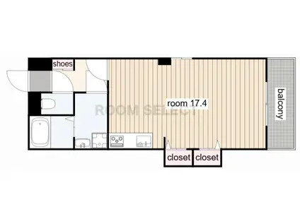 庄内ハウス(ワンルーム/6階)の間取り写真