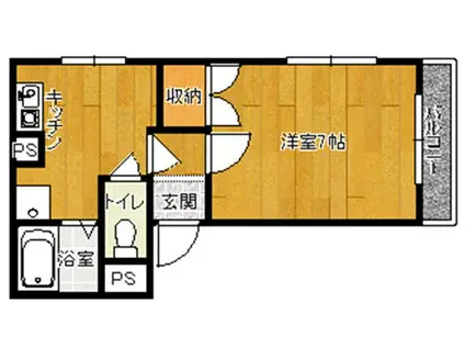 パルいとう(1K/2階)の間取り写真