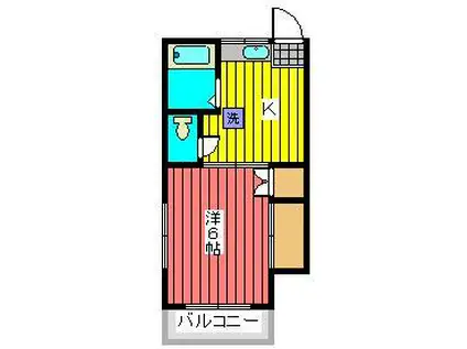 ルポーゼサカイ(1K/2階)の間取り写真