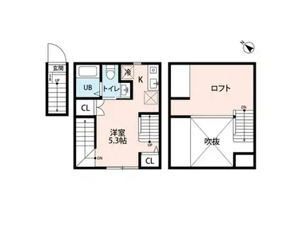 クリア町田(ワンルーム/2階)の間取り写真