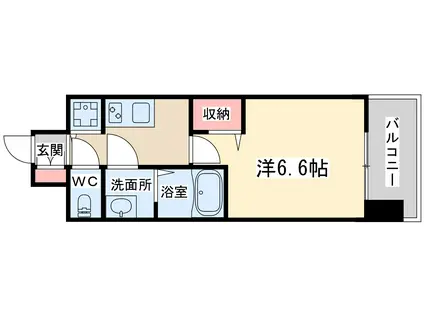 プレサンス梅田東アルファ(1K/8階)の間取り写真