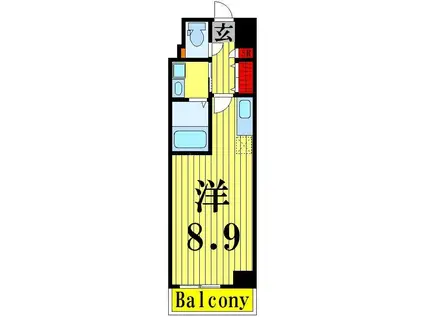 ART APARTMENT IN TOKYO ノース(ワンルーム/4階)の間取り写真