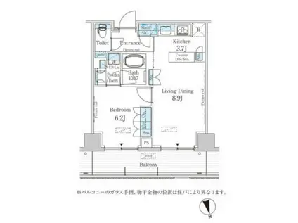 パークアクシス柏の葉(1LDK/13階)の間取り写真