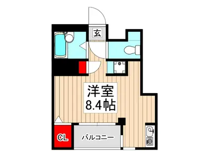 エーデルブルーメ小暮(ワンルーム/2階)の間取り写真