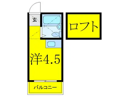 ペアパレス徳丸(ワンルーム/2階)の間取り写真