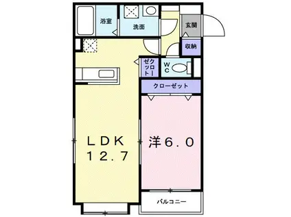 シャルマン・コリーヌ(1LDK/4階)の間取り写真