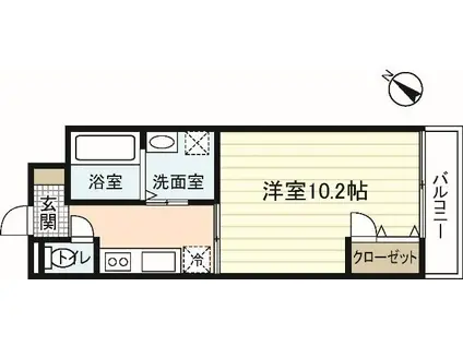 SK-1ST(1K/4階)の間取り写真
