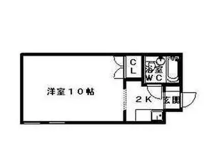 グランメール北2条(1K/4階)の間取り写真