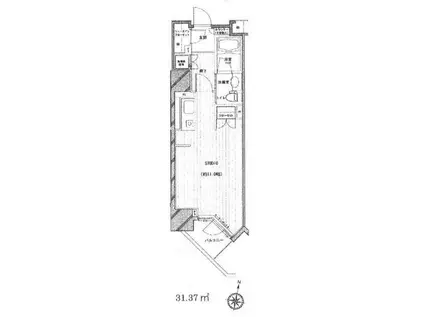 フィールA渋谷(ワンルーム/3階)の間取り写真