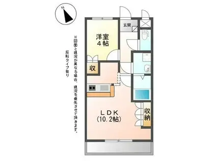 A&S・N(1LDK/3階)の間取り写真