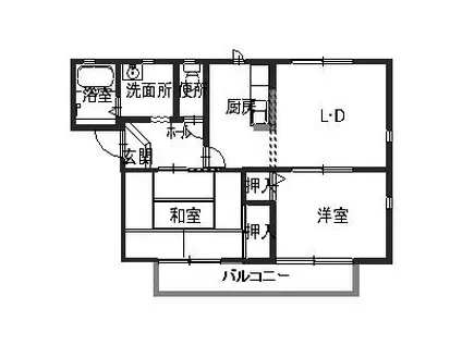 LA.RUCHE(2LDK/2階)の間取り写真