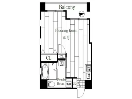 FISS(ワンルーム/9階)の間取り写真