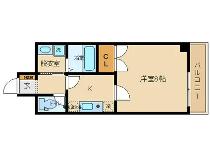 エクセル1(1K/3階)の間取り写真