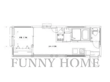 ソルナクレイシア都立大学(1DK/1階)の間取り写真