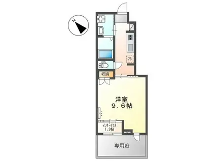 N ANCHORAGE(1K/1階)の間取り写真