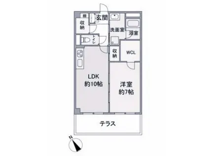 IVY八事東(1LDK/3階)の間取り写真