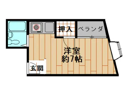 エストメゾン(ワンルーム/4階)の間取り写真