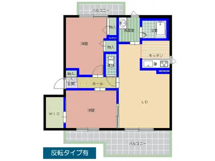 サンシャインC棟(2LDK/2階)の間取り写真