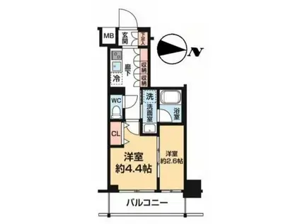 GENOVIA木場II(2K/4階)の間取り写真