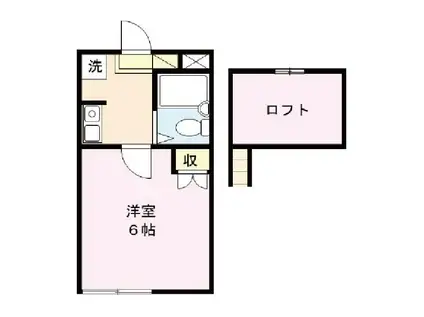 シティパレス熊谷3(1K/2階)の間取り写真