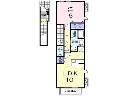 プラウド幕張本郷V(1LDK/2階)の間取り写真