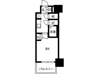 メイクスアート新栄III(1K/12階)の間取り写真