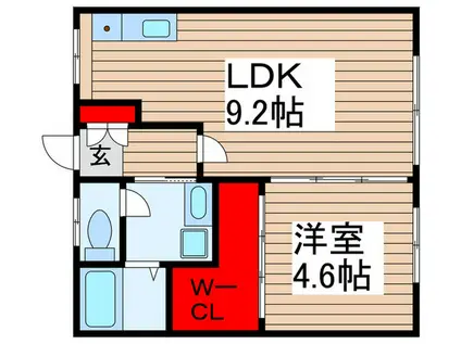 平原ビル(1LDK/3階)の間取り写真