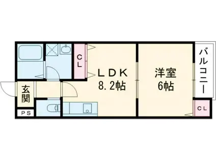 アート門真本町(1LDK/3階)の間取り写真