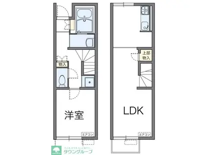 レオネクストフォレスタ 湘南(1LDK/1階)の間取り写真