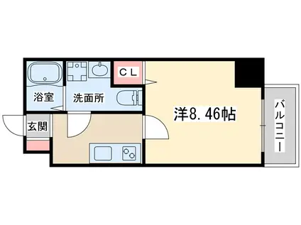 アールスクエア東天満(1K/10階)の間取り写真