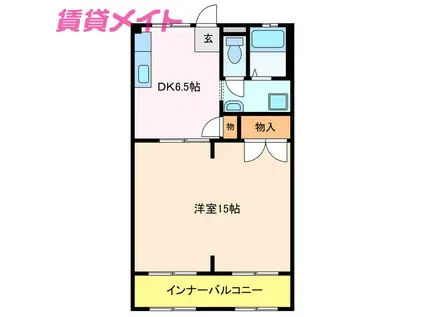 江島ニューオフィスビル(1DK/3階)の間取り写真