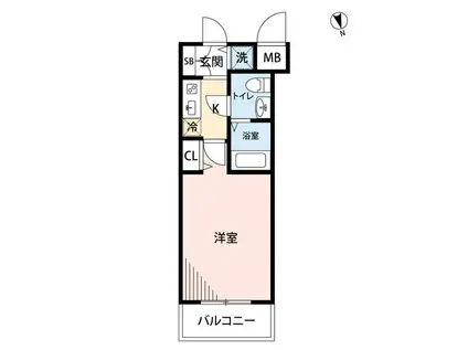 マイナビSTAYグランド御茶ノ水駅前(1K/12階)の間取り写真