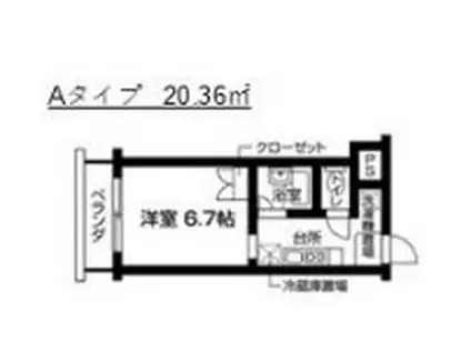 NASIC志村坂下(1K/1階)の間取り写真
