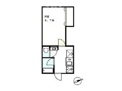 三田YOマンション(1K/1階)の間取り写真