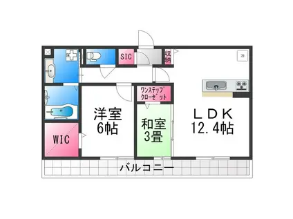 ムーランアヴァン D棟(2LDK/2階)の間取り写真
